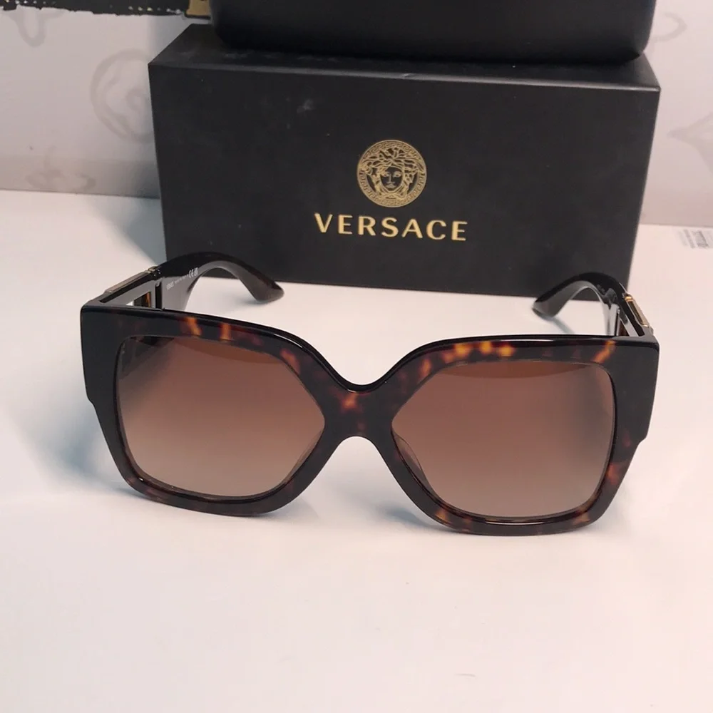 NEW AUTHENTIC Versace Tortoise Shell Sunglasses VE4402 8788 - Picture 6 of 16
